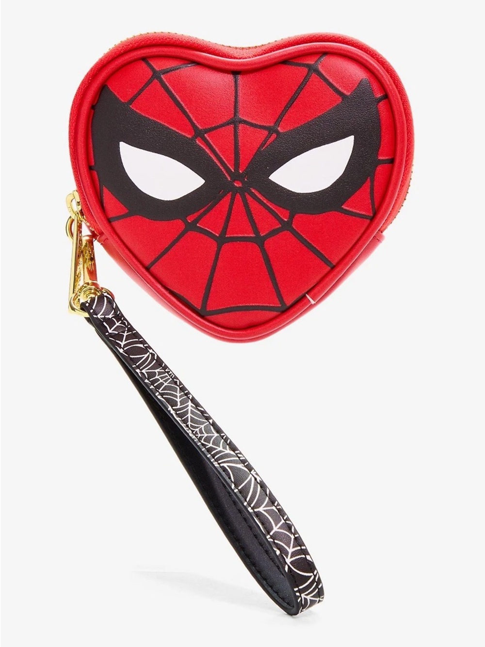 Loungefly Red Spider-Man Heart Wristlet Coin Purse